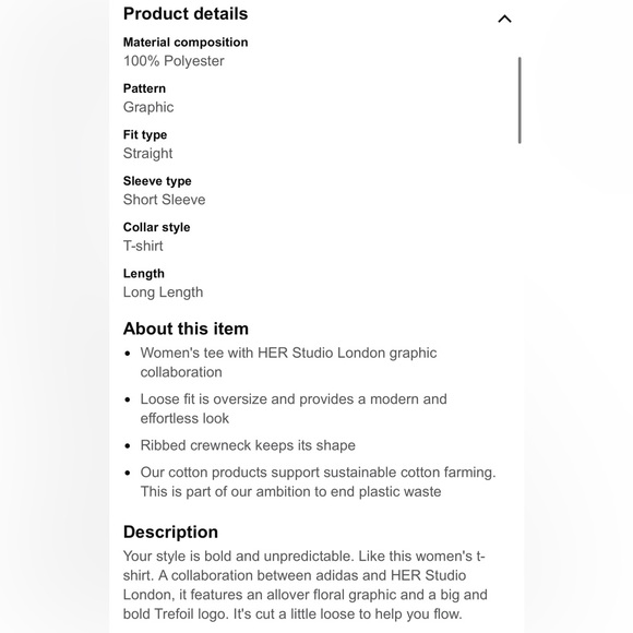 🌺ADIDAS HER STUDIO London Tee Floral Top - Picture 13 of 14